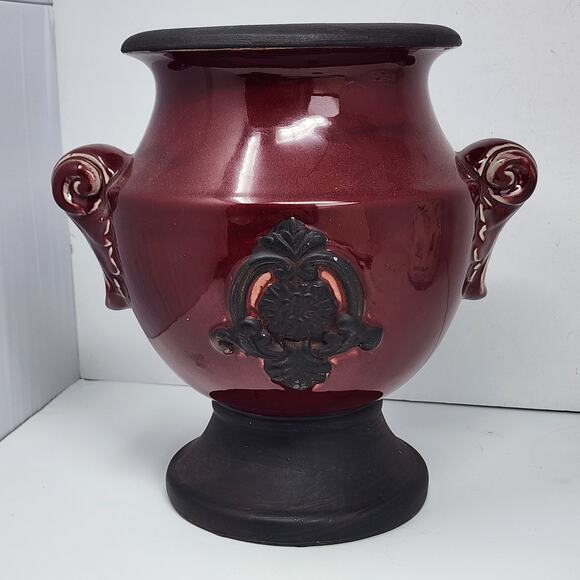 Gothic Red & Black Damask Vase - Picture 1 of 10